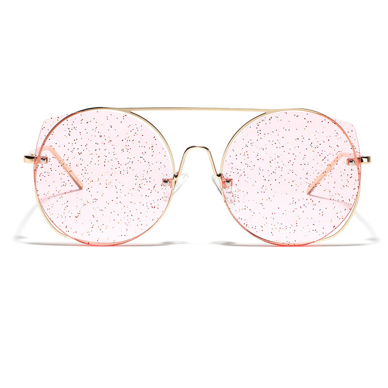 Damen oversized Sonnenbrille mit glitzernden Gläsern Brehn