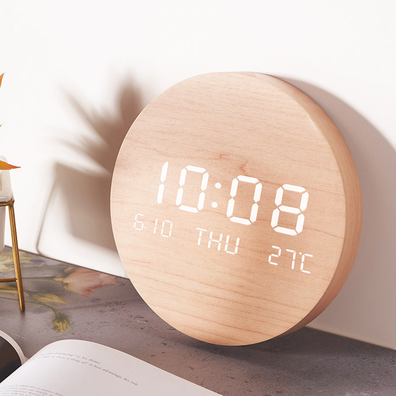 Runde Digitale Wanduhr mit Multifunktionaler Anzeige Brehn