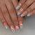 Elegantes blumenmotiviertes Press-On Nagelkunstset Brehn
