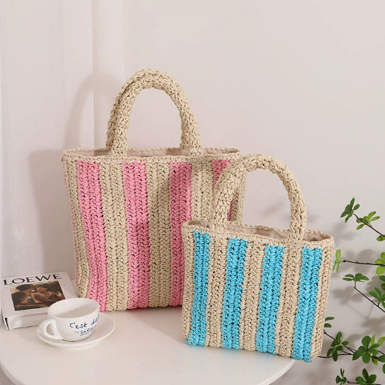 Damen Handgefertigte Strandtasche mit gestreiftem Design Brehn