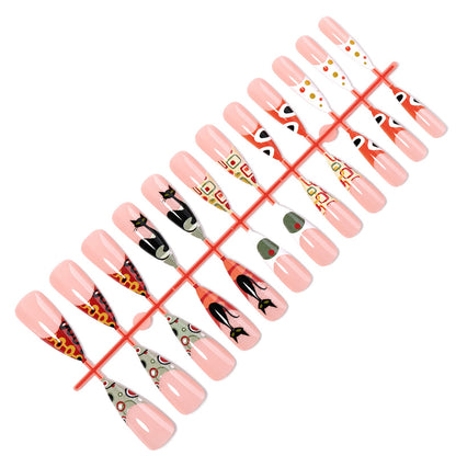Kunstnagelset mit künstlerischen Motiven Brehn