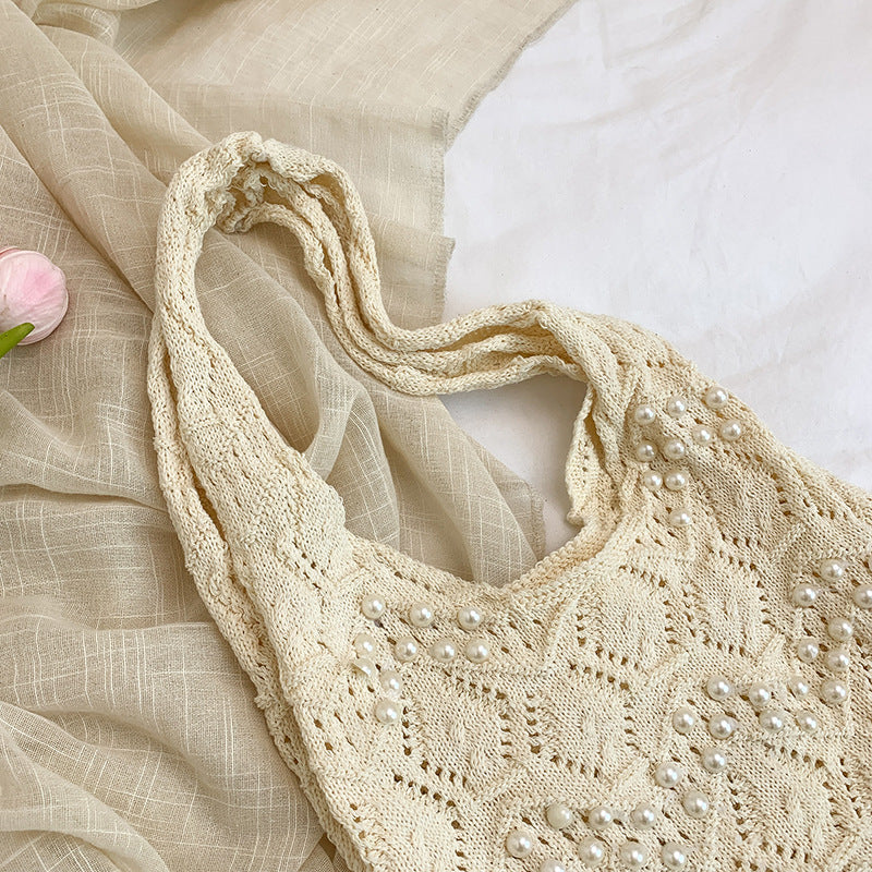 Handgefertigte Veredelte Stricktasche