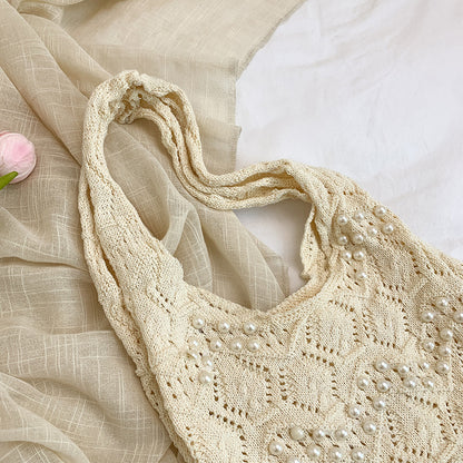 Handgefertigte Veredelte Stricktasche