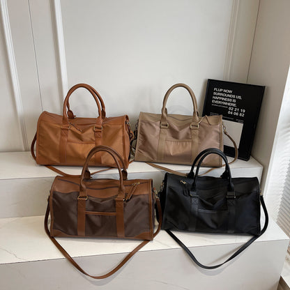 Klassische Leder Reise Duffle Brehn