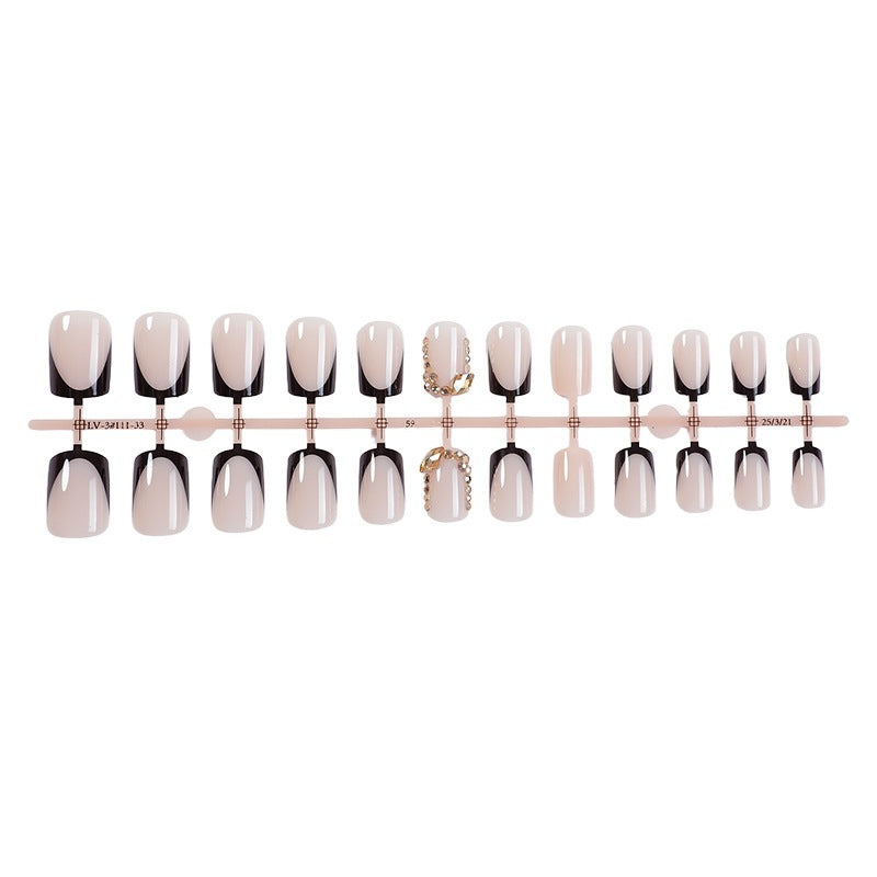 Kunstnagelset mit elegantem Farbverlauf und Glitzerakzenten Brehn