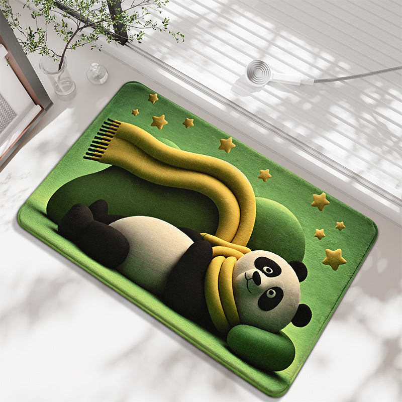 Cartoon Panda-Themen Badmatte