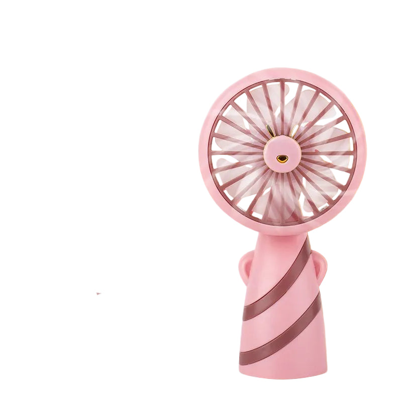 Frauen Tragbarer Mini Handventilator mit Tierohren und USB-Ladefunktion Brehn