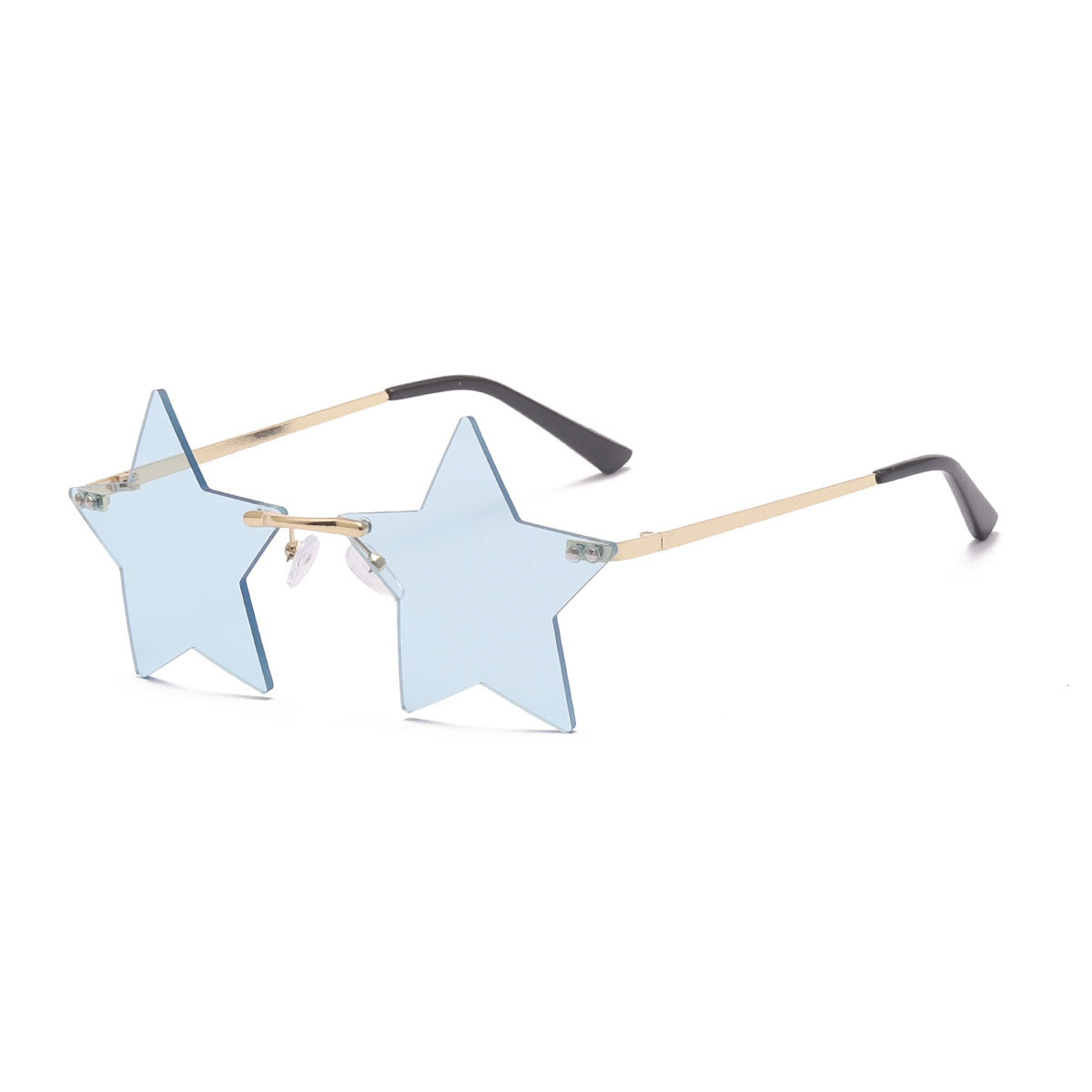 Damen auffällige Sonnenbrille mit sternförmigem Rahmen und gradienten Gläsern Brehn