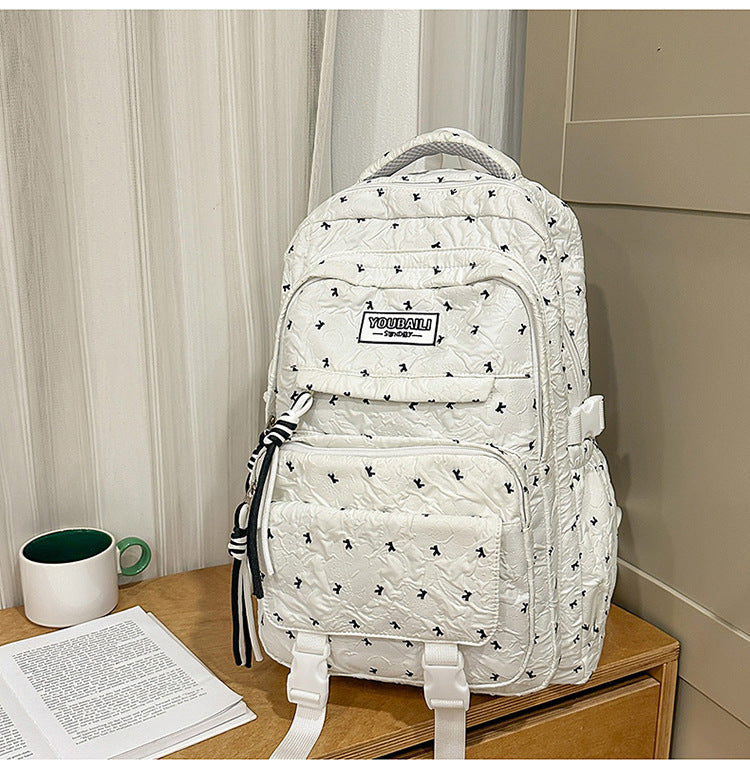Multi-Fach Fächer Gesteppten Schulrucksack