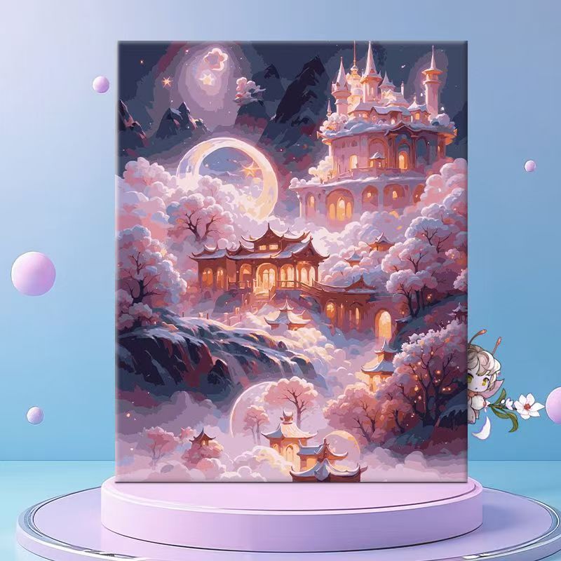 Verspielt Florale Fantasie Leinwand Wanddekoration Brehn