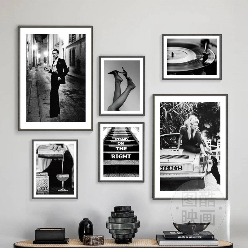 Vintage Inspirierte Gerahmte Kunstdruck