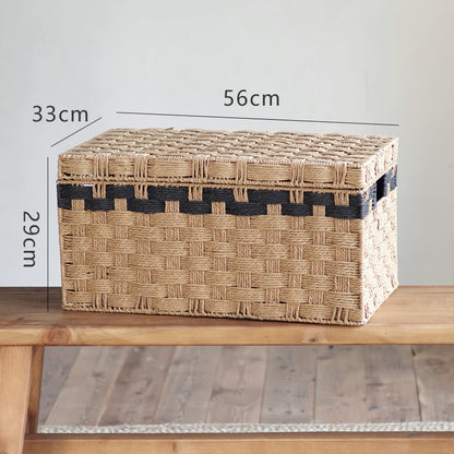 Quadratischer Aufbewahrungskorb aus Naturmaterial Brehn
