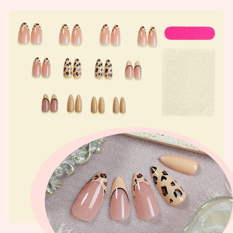 Leopard-Print Press-On-Nagelset Brehn