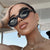 Damen ovale Sonnenbrille mit modernen Gläsern Brehn