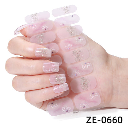 Florale Nagelkunst Aufkleber