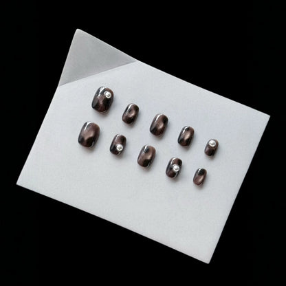 Künstlerisches Glänzendes Press-On Nagelset