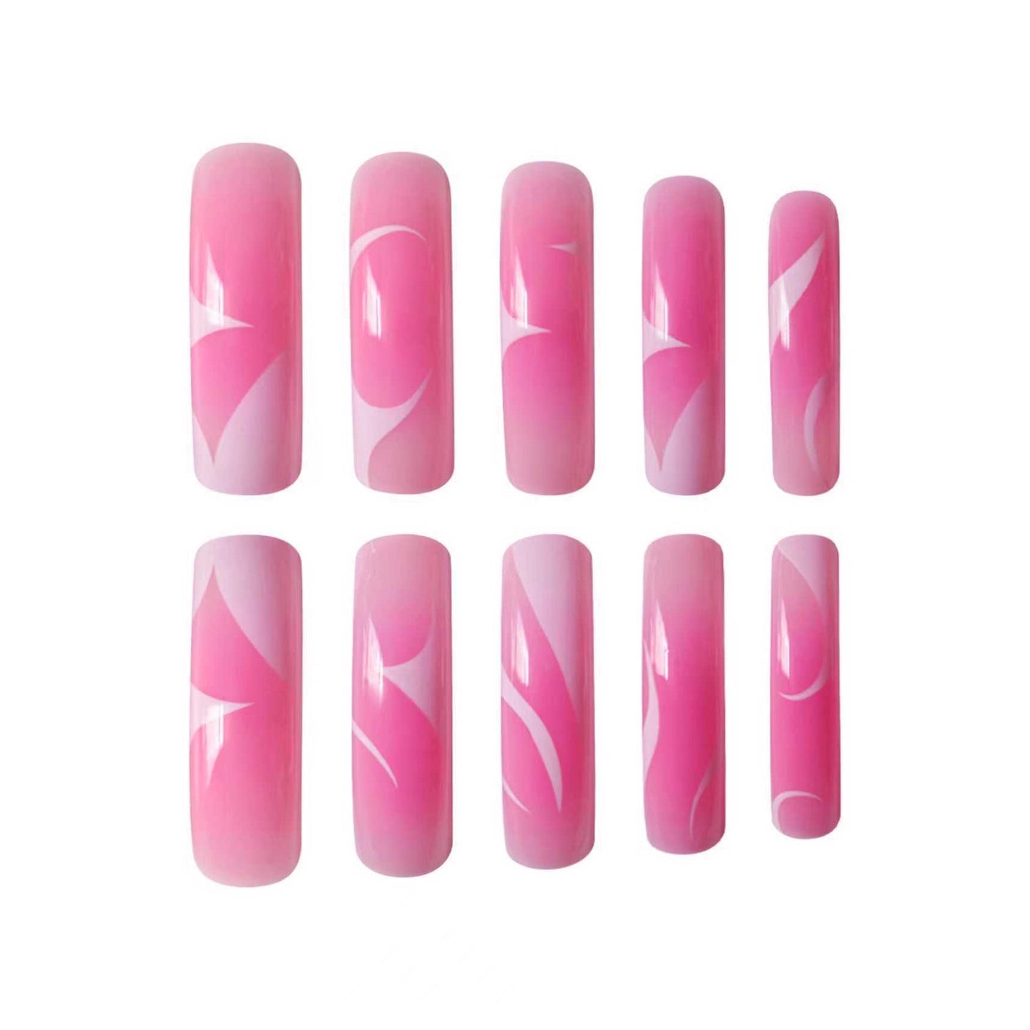 Künstlerische lange Acryl-Nagelverzierungen Brehn