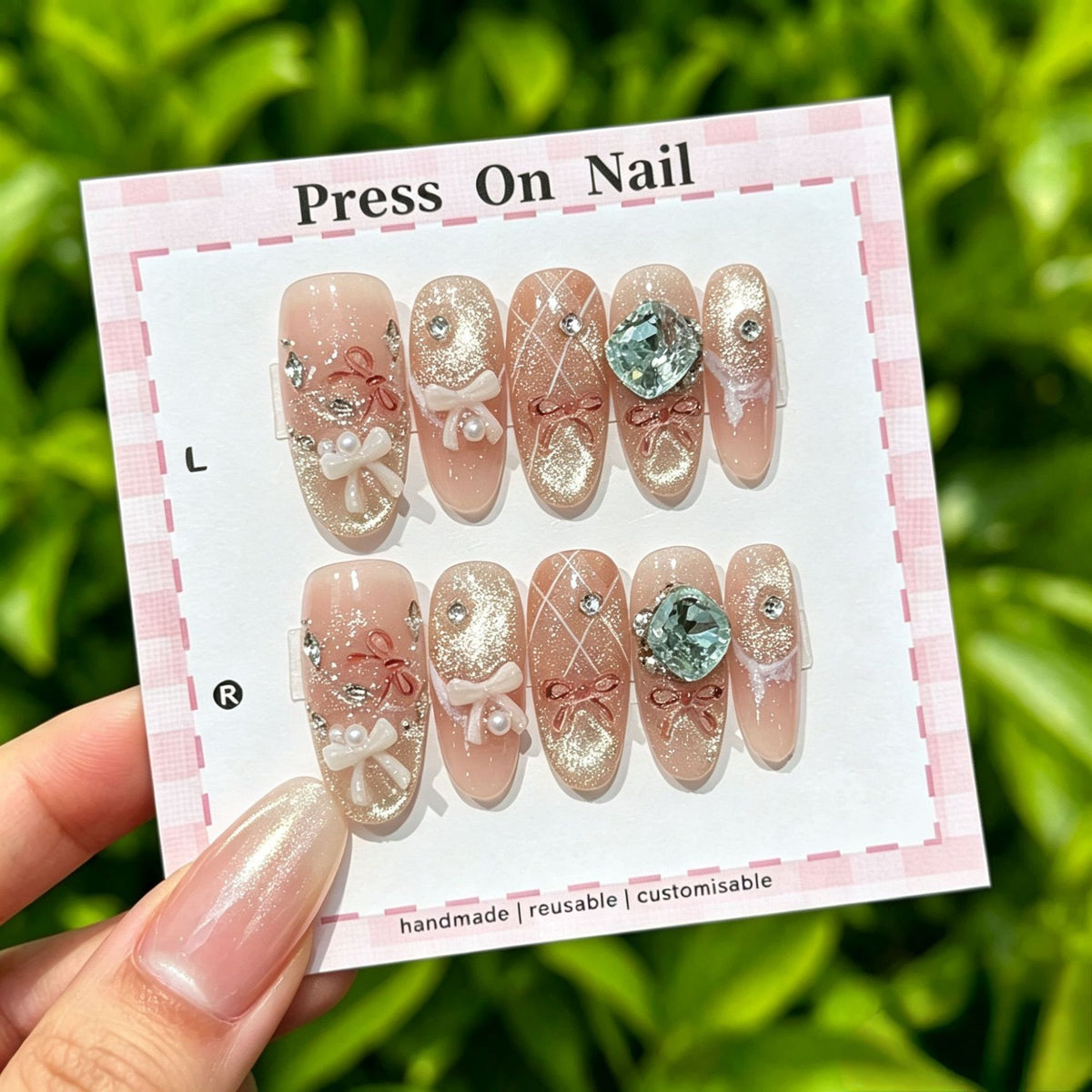 Anpassbare Ombre Press-On Nägel