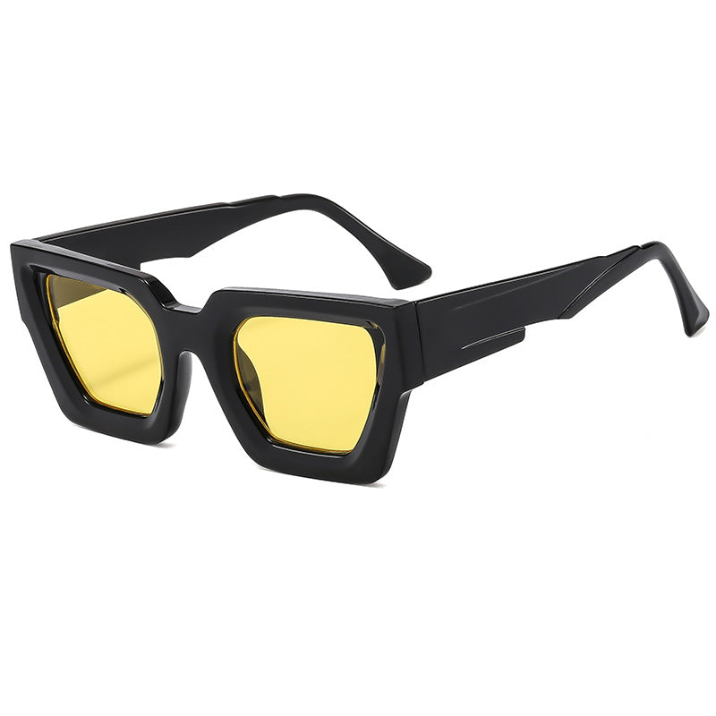 Damen stylische quadratische Sonnenbrille im modernen Design mit veredelt Kunststoffrahmen Brehn