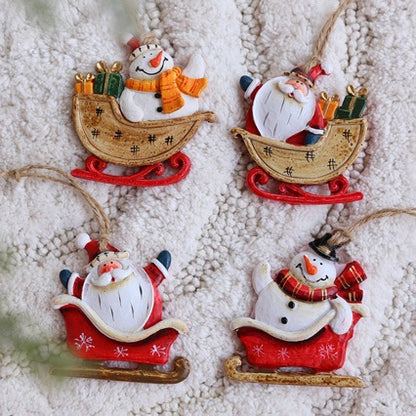 Dekorative Weihnachtsmann Schlittendeko Brehn