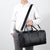 Woven Leather Weekend Duffle Brehn
