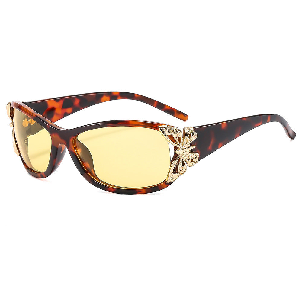 Modebewusste, mit Schmetterlingen verzierte Sonnenbrille Brehn
