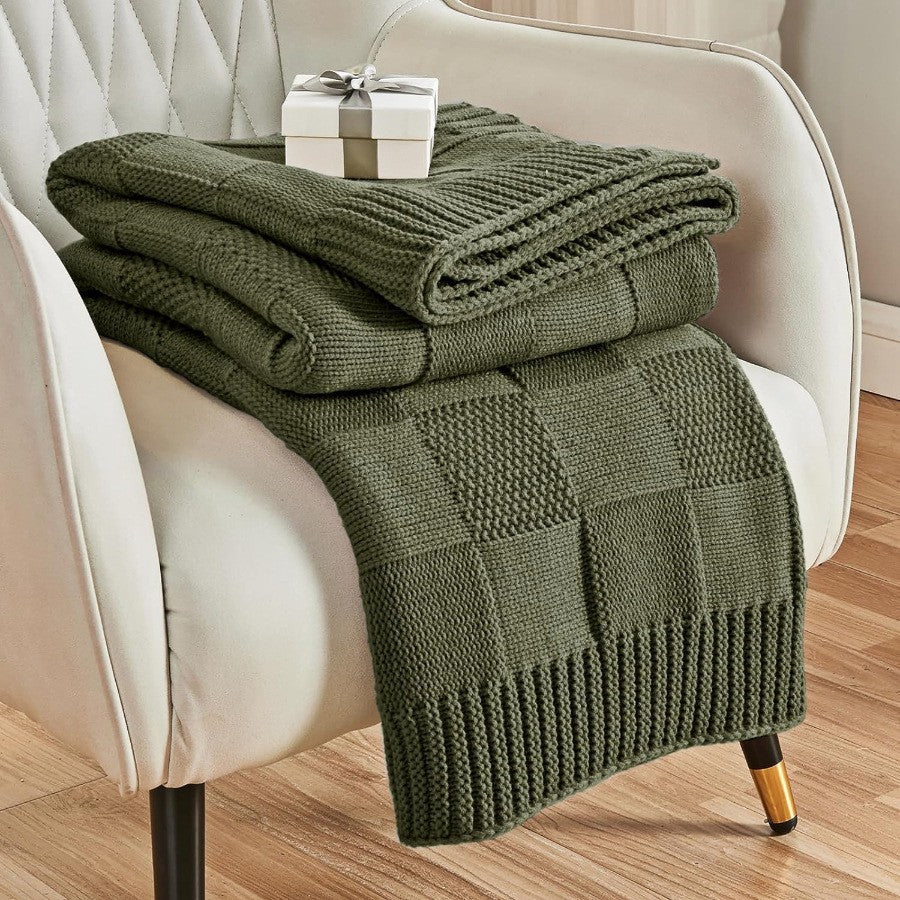 Strukturierte Strickdecke Brehn