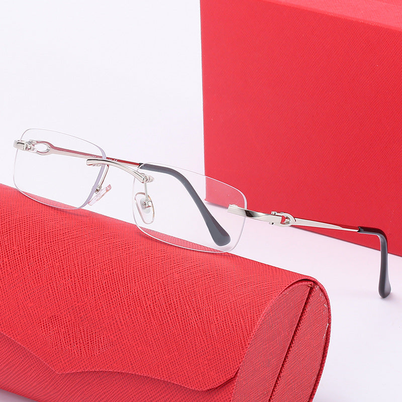 Damen elegante Halbrahmenbrille mit komfortablen Nasenpads Brehn
