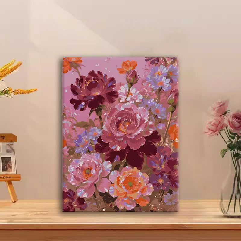 Blumenmuster Wandkunst Leinwanddruck Brehn
