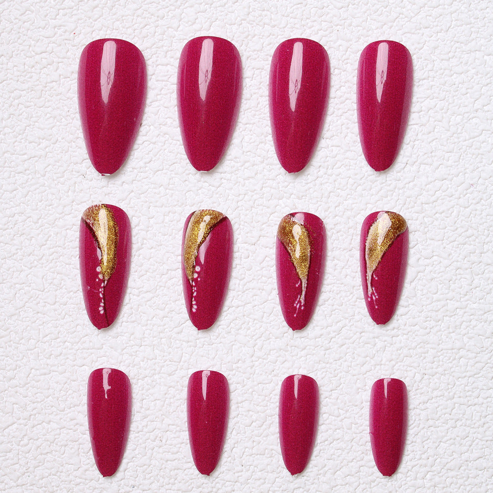 Elegante Stiletto Press-On Nagelkunst Brehn