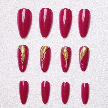 Elegante Stiletto Press-On Nagelkunst Brehn