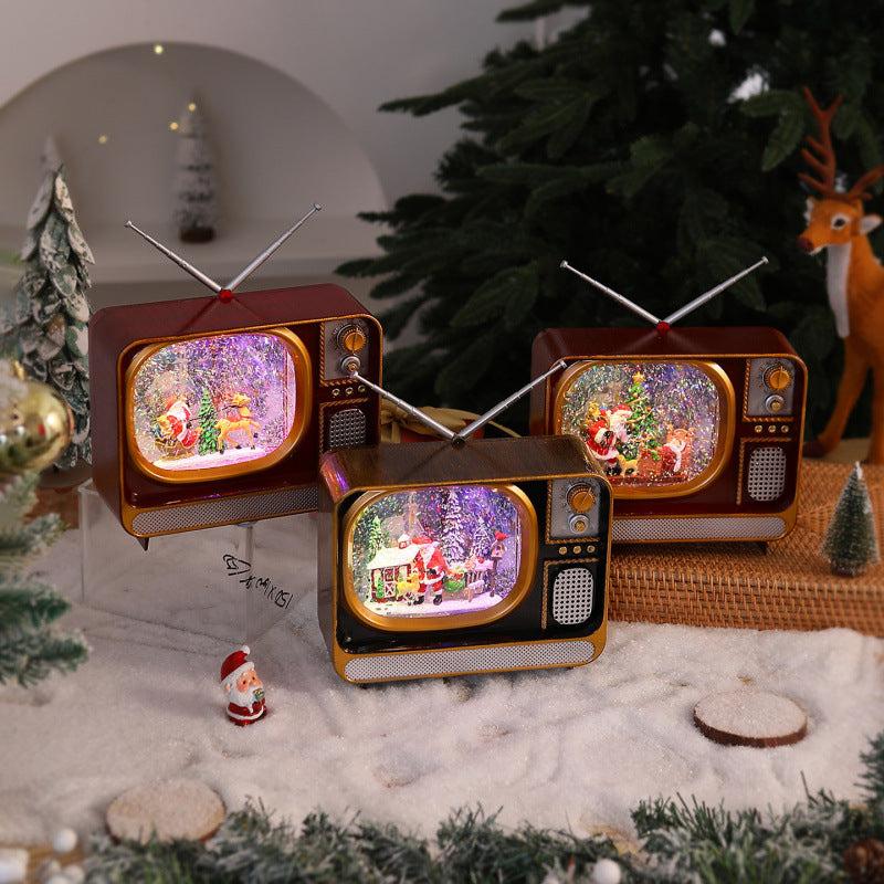 Nostalgische Weihnachts-TV Dekoration Brehn