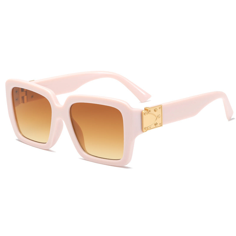 Damen oversized modische Sonnenbrille mit luxuriösen Metallakzenten Brehn