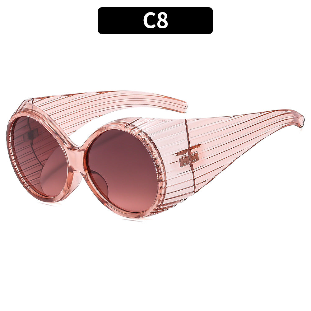 Modische gerippte Schildbrille