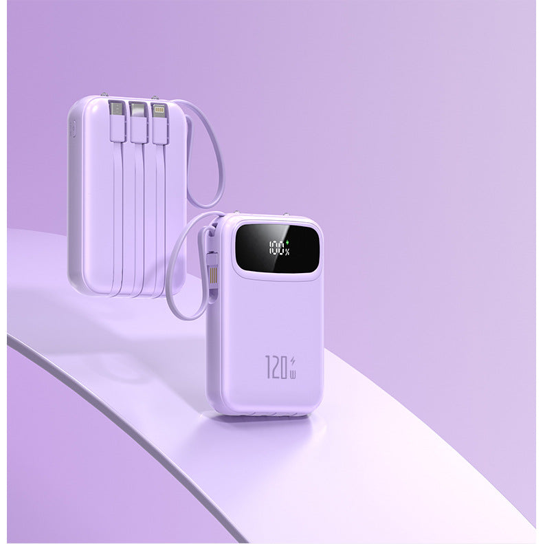 tragbare Powerbank mit integriertem Multikabel Brehn