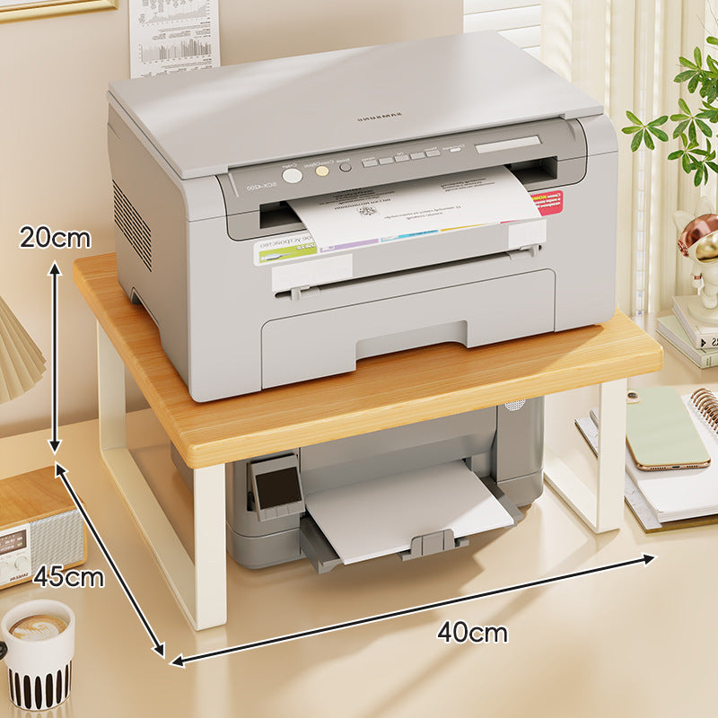 Kompakter Zwei-Ebenen Holz Schreibtisch Drucker und Monitor Ständer