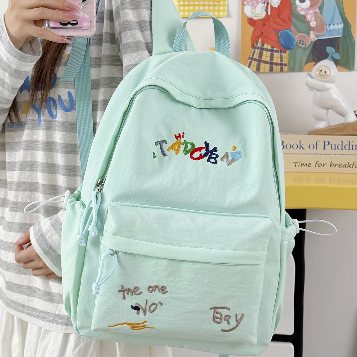 Stylische gestickte Rucksack Brehn