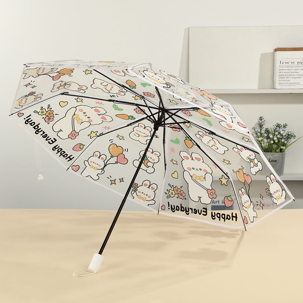 Damen aufklappbarer Regenschirm mit niedlichem Tierdesign Brehn