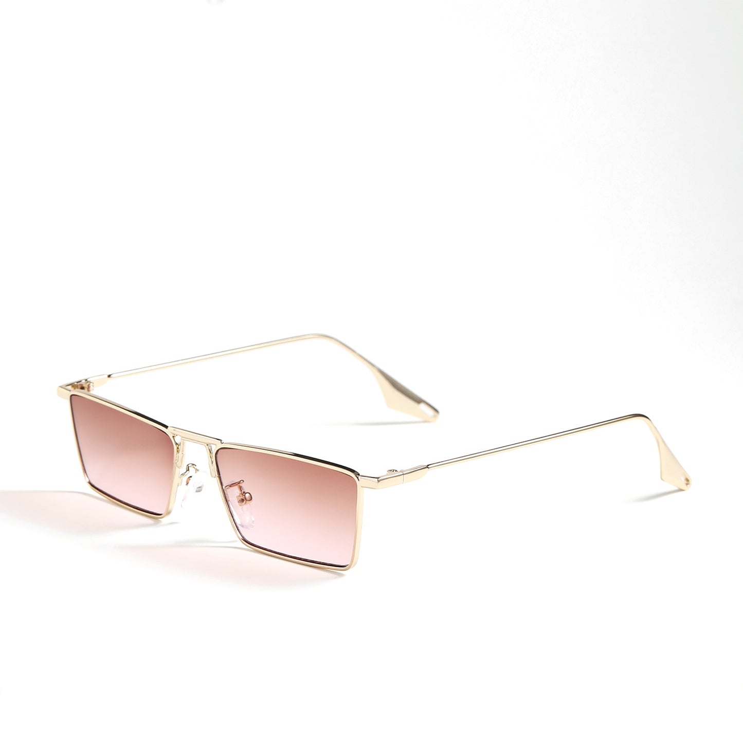 Damen elegante geometrische Sonnenbrille mit stylischem Metallrahmen Brehn