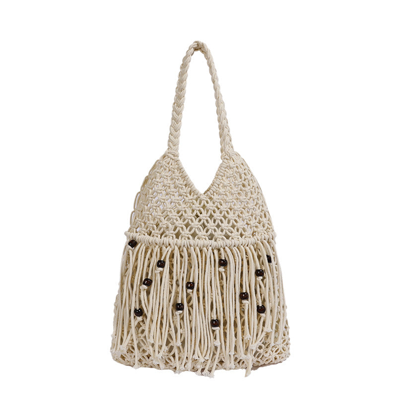 Handgefertigte Makramee Tasche mit Quasten Brehn
