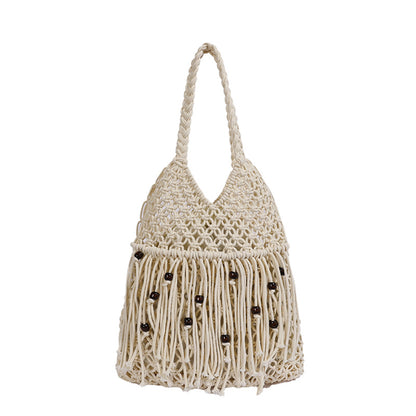 Handgefertigte Makramee Tasche mit Quasten Brehn