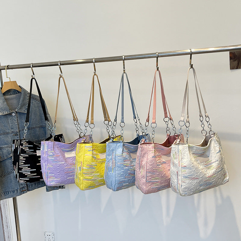 Bunte gestickte Hobo Tasche Brehn