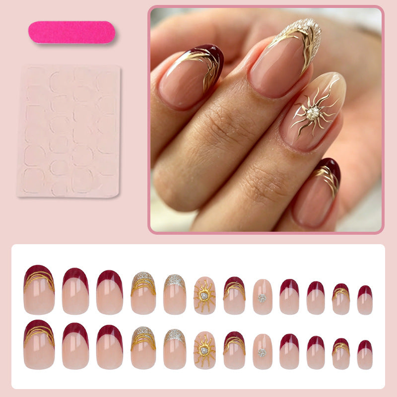 Kunstnagelset mit elegantem Glitzer- und Farbverlauf Design Brehn