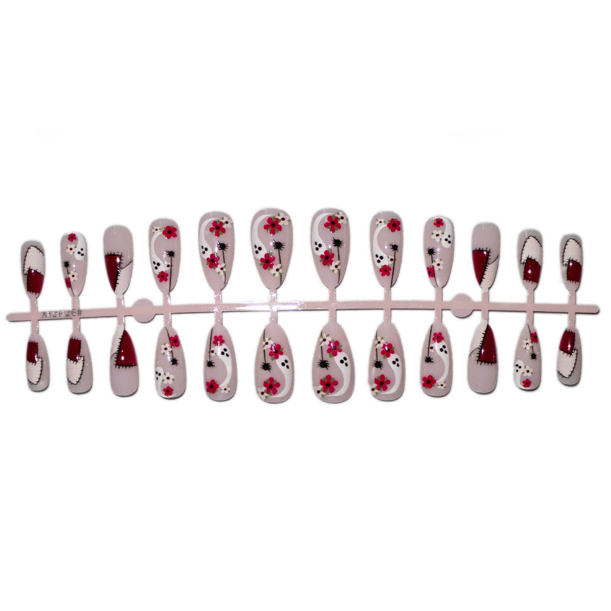Kreatives Blumen- und Halloween-Themen-Nagelkunst-Set
