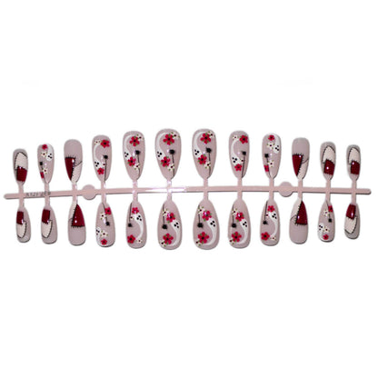 Kreatives Blumen- und Halloween-Themen-Nagelkunst-Set