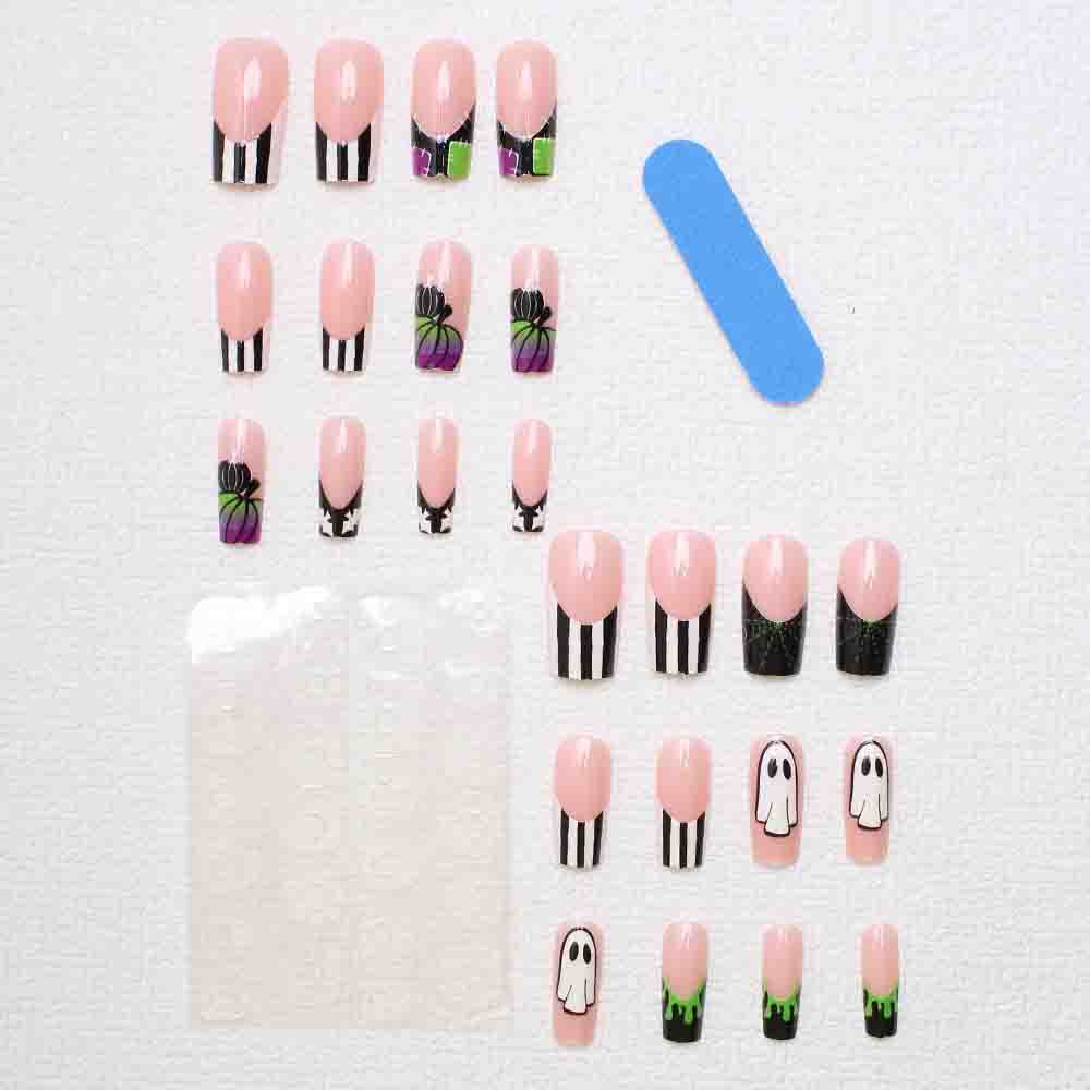 Halloween-inspirierte Press-On Nagelkunst Brehn