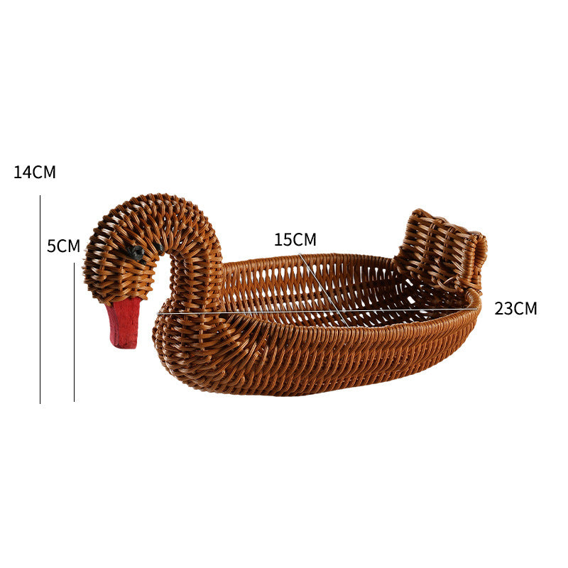 Unisex Geflochtener Dekorationskorb in Entenform Brehn