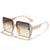 Damen oversized Sonnenbrille mit glänzendem Akzent Brehn