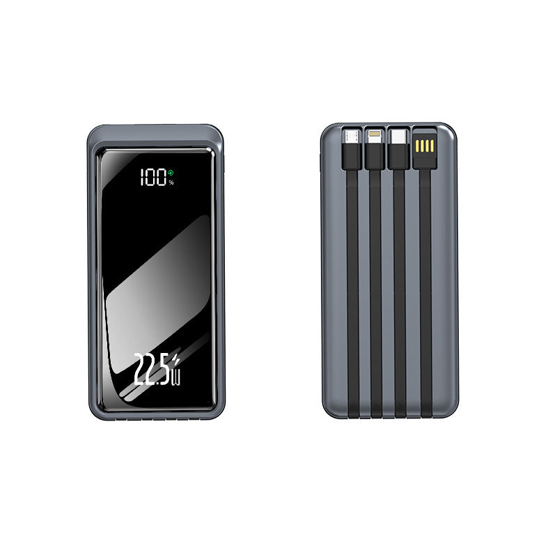 Tragbare Powerbank mit Integriertem Kabelmanagement und Digitalem Ladeindikator Brehn