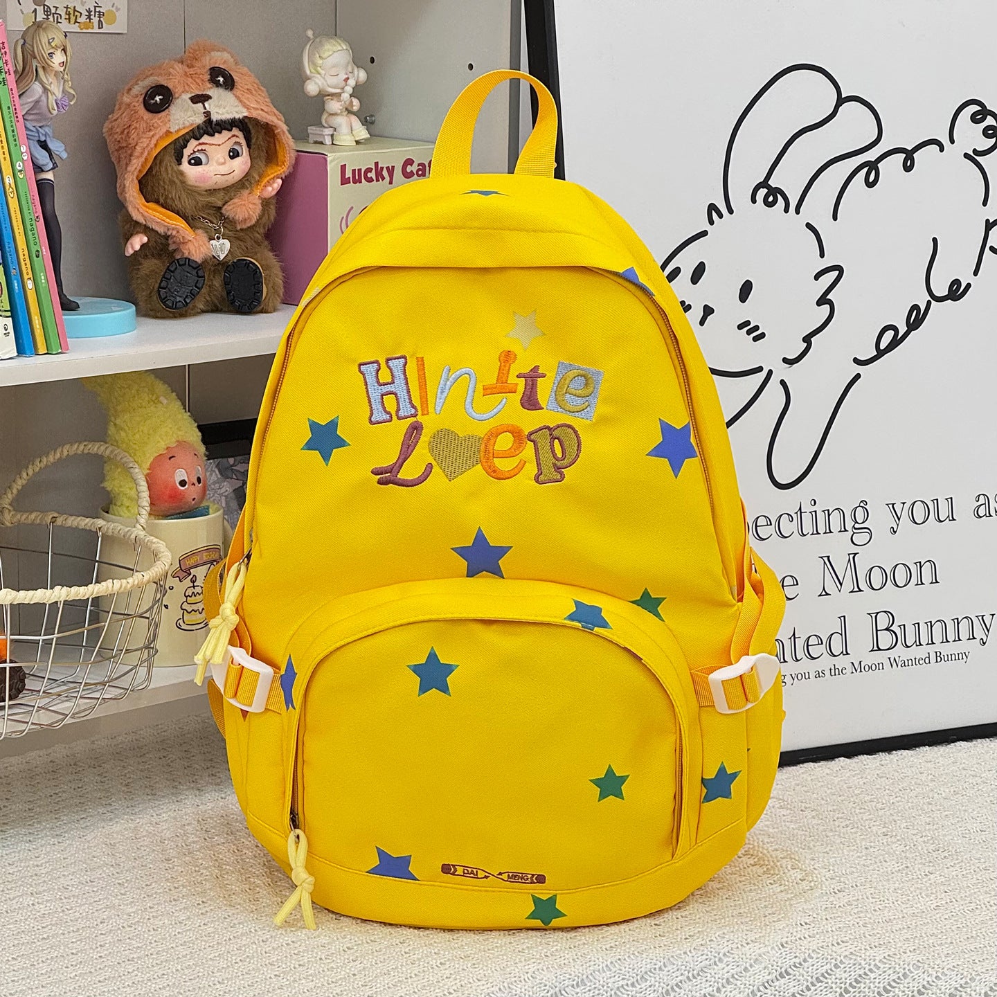 Spaß Bestickter Sternmuster Rucksack